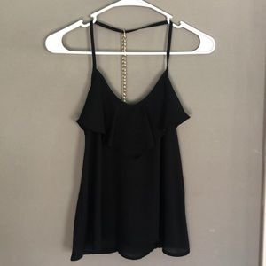 Charlotte Russe, S, black top with gold chain